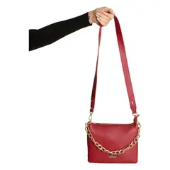 LORENZO DI PONTTI - Cartera Triple Con Strap De Pu Y Cadena