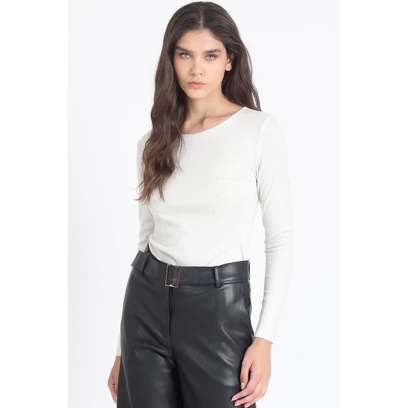 LIOLA - Polera Basica Mix Folia Beige Liola