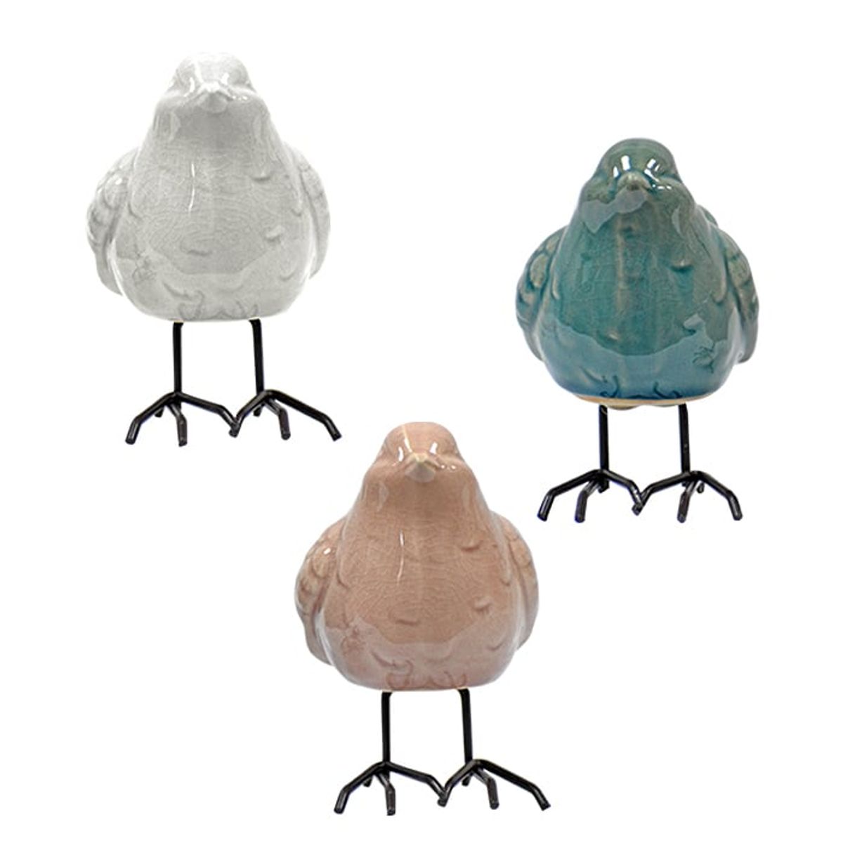 MSA MUEBLES SANTA ANA - Figura Pajarito Porcelana ( 3 Colores)
