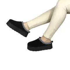 THUNDER BLUE - Pantufla con chiporro de Mujer Invierno 03 Yassne Negro
