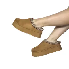 THUNDER BLUE - Pantufla con chiporro de Mujer Invierno 03 Yassne Marrón