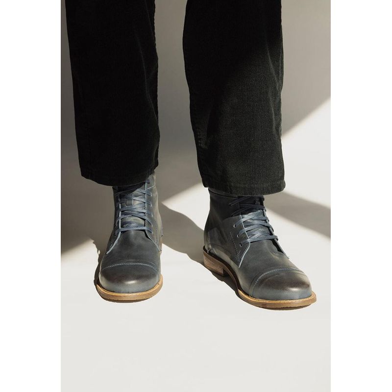 GIANI DAFIRENZE - Botin Hombre De Cuero Elias Azul C2
