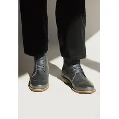 GIANI DAFIRENZE - Botin Hombre De Cuero Elias Azul C2