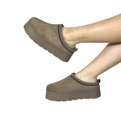 THUNDER BLUE - Pantufla con chiporro de Mujer Invierno 03 Yassne Gris