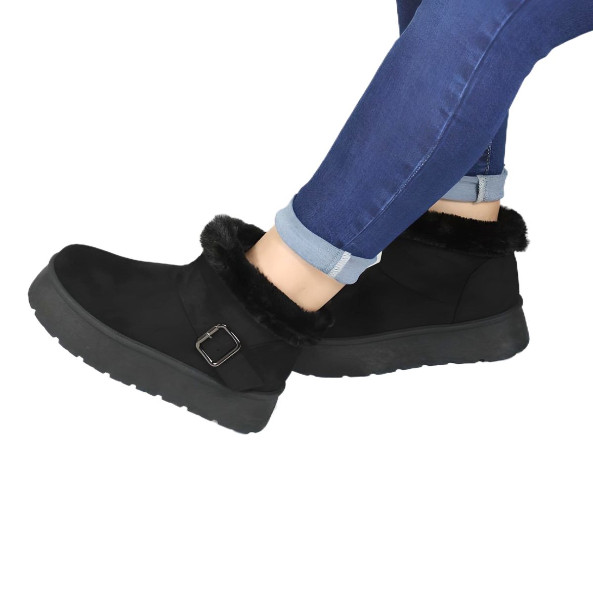 THUNDER BLUE - Bota de Mujer Invierno 14 Yassne Negro.