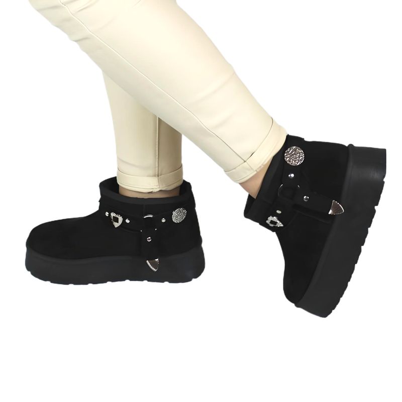 THUNDER BLUE - Botin Casual de Mujer 18 Yassne Negro