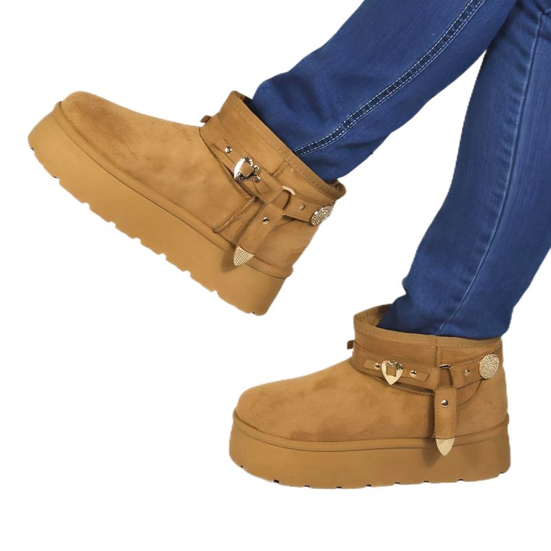 THUNDER BLUE - Botin Casual de Mujer 18 Yassne Marrón.