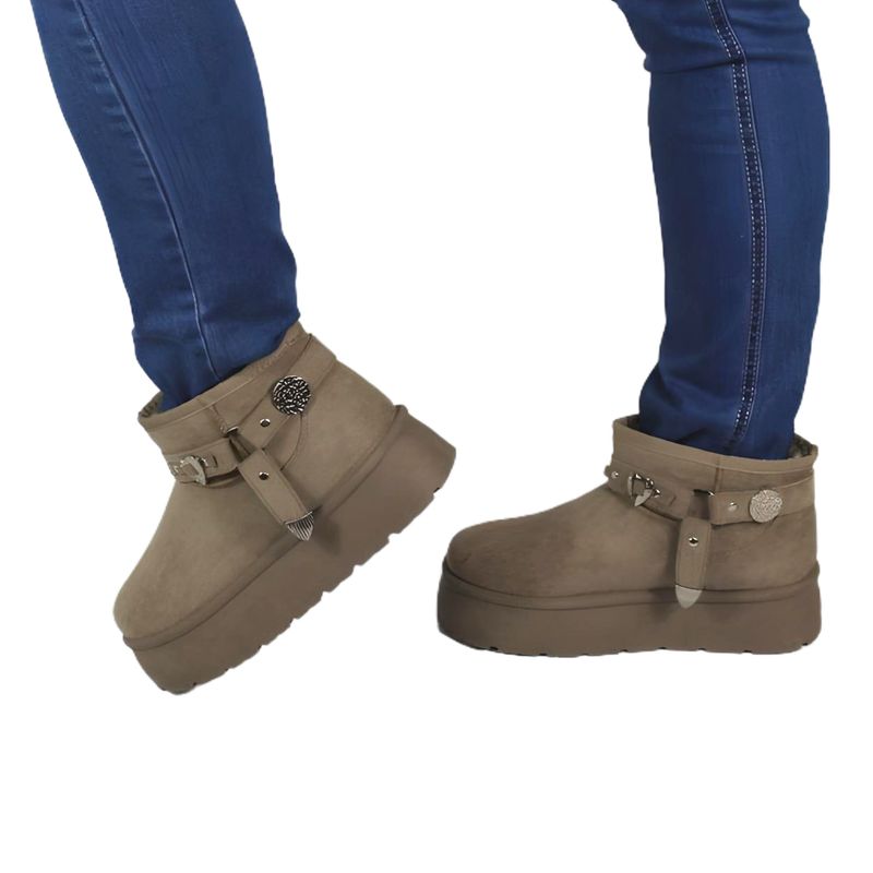 THUNDER BLUE - Botin Casual de Mujer 18 Yassne Gris.