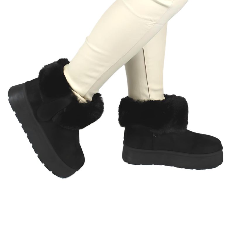 THUNDER BLUE - Pantubota Botin de Mujer Invierno 13 Yassne Negro