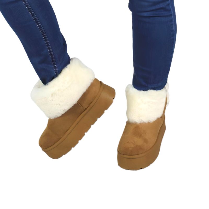 THUNDER BLUE - Pantubota Botin de Mujer Invierno 13 Yassne Marrón.