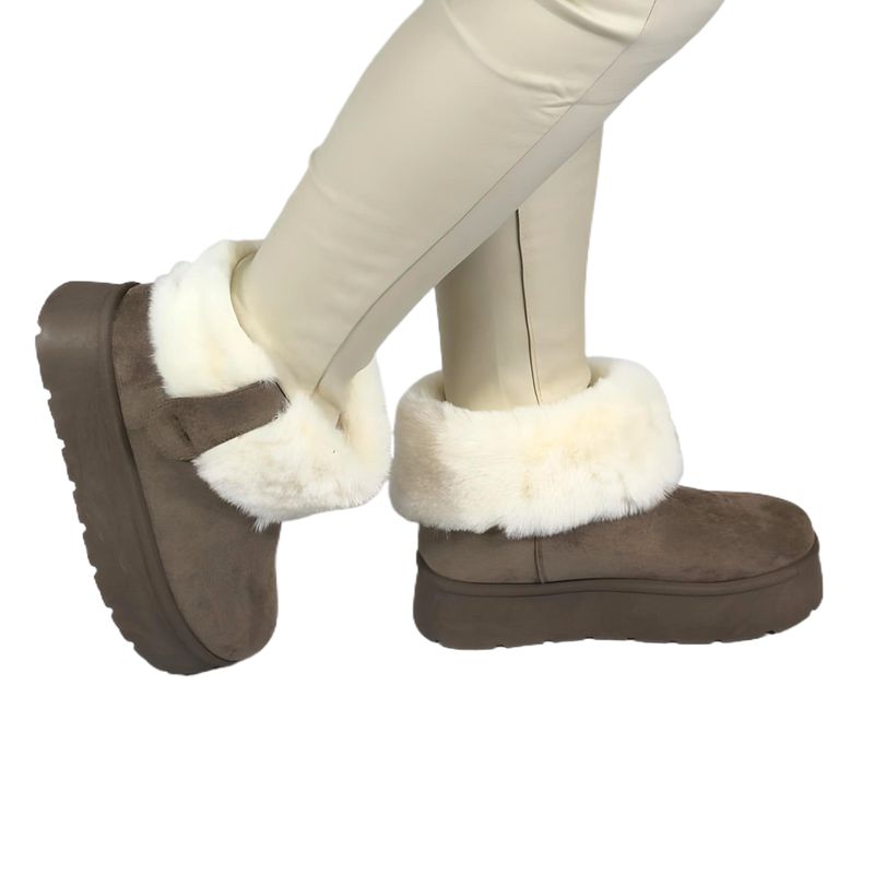 THUNDER BLUE - Pantubota Botin de Mujer Invierno 13 Yassne Gris