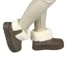 THUNDER BLUE - Pantubota Botin de Mujer Invierno 13 Yassne Gris