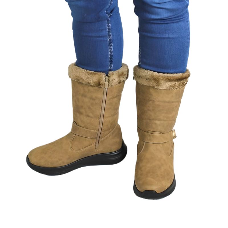 THUNDER BLUE - Bota de Mujer Invierno 10 Yassne Marrón.