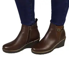 THUNDER BLUE - Botin de Mujer Invierno 73 Yassne Marrón