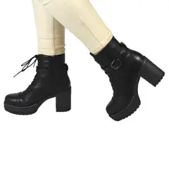 THUNDER BLUE - Botin de Mujer Invierno 15 Yassne Negro