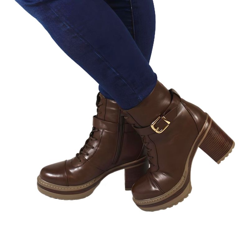 THUNDER BLUE - Botin de Mujer Invierno 15 Yassne Marrón.