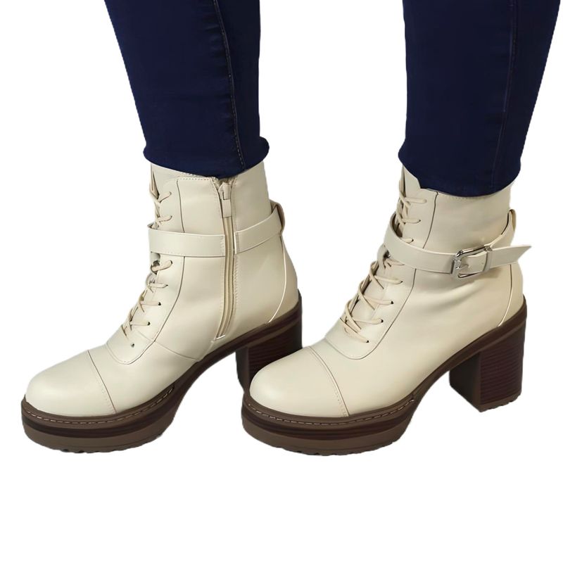 THUNDER BLUE - Botin de Mujer Invierno 15 Yassne Beige