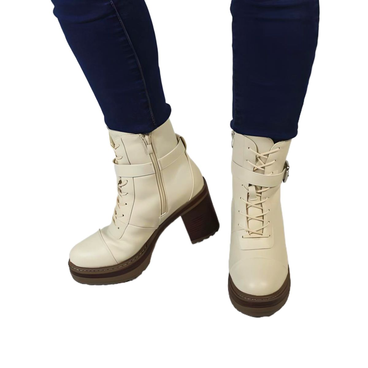 THUNDER BLUE - Botin de Mujer Invierno 15 Yassne Beige