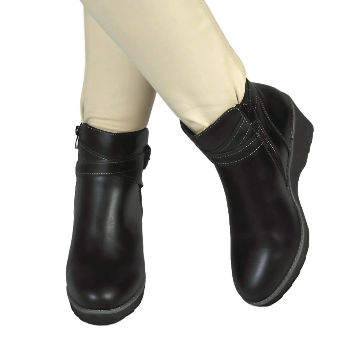 THUNDER BLUE - Botin de Mujer Invierno 72 Yassne Negro