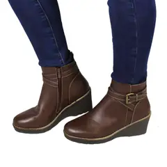 THUNDER BLUE - Botin de Mujer Invierno 72 Yassne Marrón