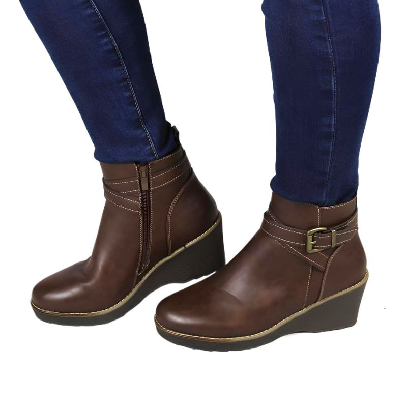 THUNDER BLUE - Botin de Mujer Invierno 72 Yassne Marrón