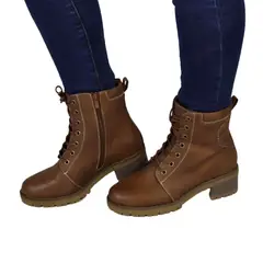 THUNDER BLUE - Botin de Mujer Taco Bajo 02 Yassne Marrón