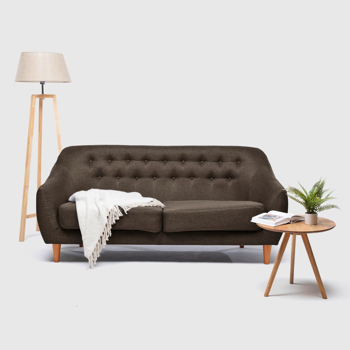 ALMORE - SOFA NORWEIS 2 CPS TELA CHOCOLATE ALMORE