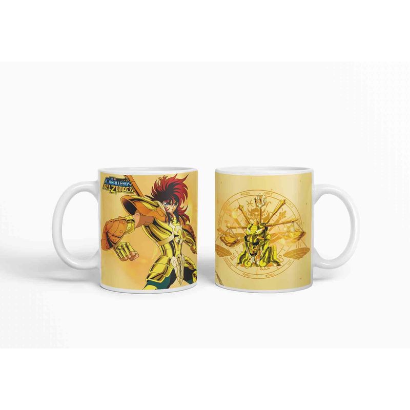 ESTAMPA MANIA - Taza Caballero Del Zodiaco - Libra Dorado D19 320ml