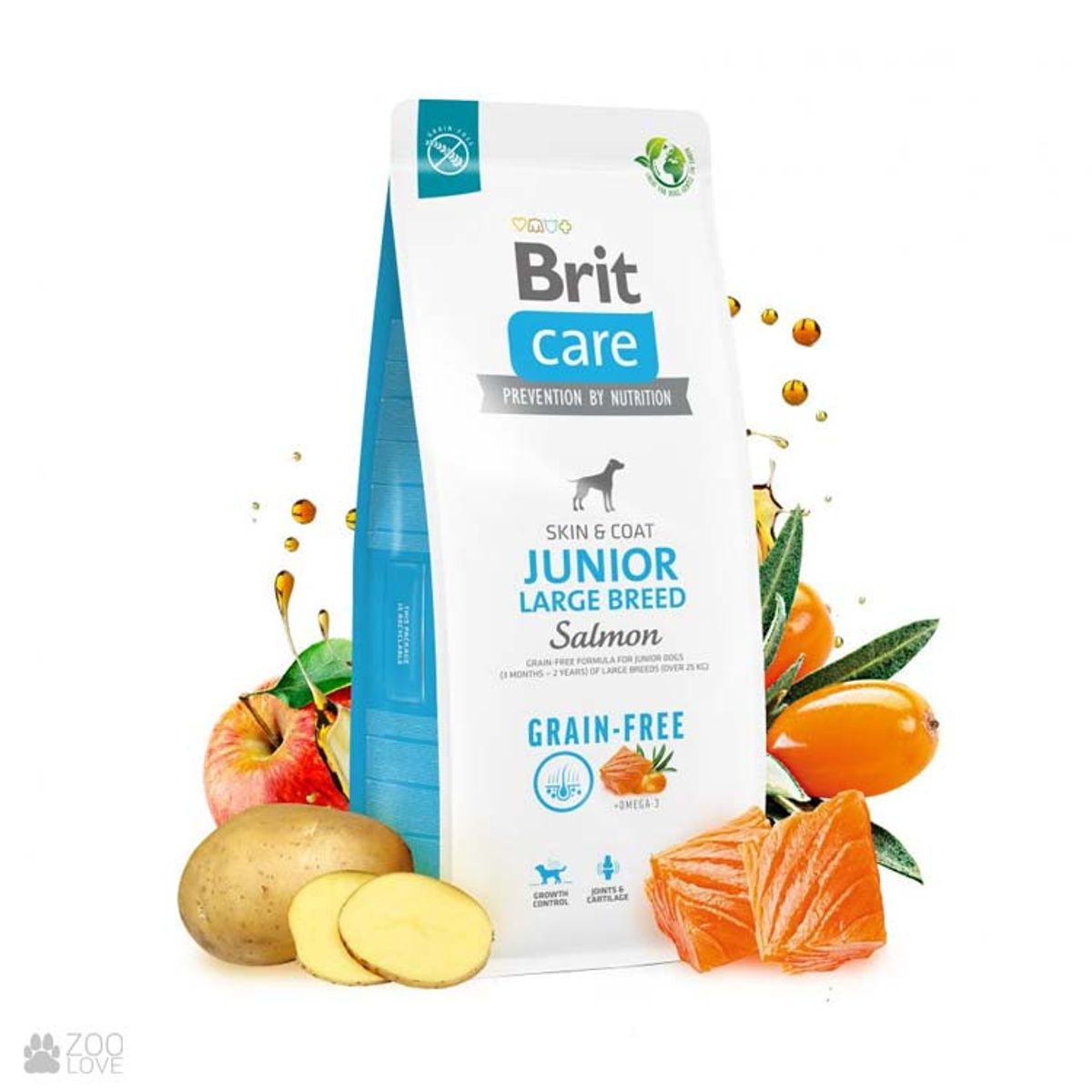 BRIT - BRIT CARE DOG GRAIN-FREE JUNIOR LARGE BREED SALMON 12 KG