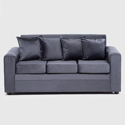 Imagen 2 del producto SOFA PARIS 2 POUF FELPA GRIS
