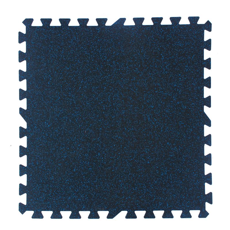 QRUBBER - Plancha EPDM 1x1mt 5mm azul tipo puzzle para gym Qrubber