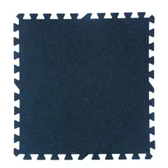 QRUBBER - Plancha EPDM 1x1mt 5mm azul tipo puzzle para gym