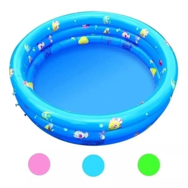 GENERICO - Piscina Inflable Plástico 3 Anillos 120 X 35 Cm Verano Niños