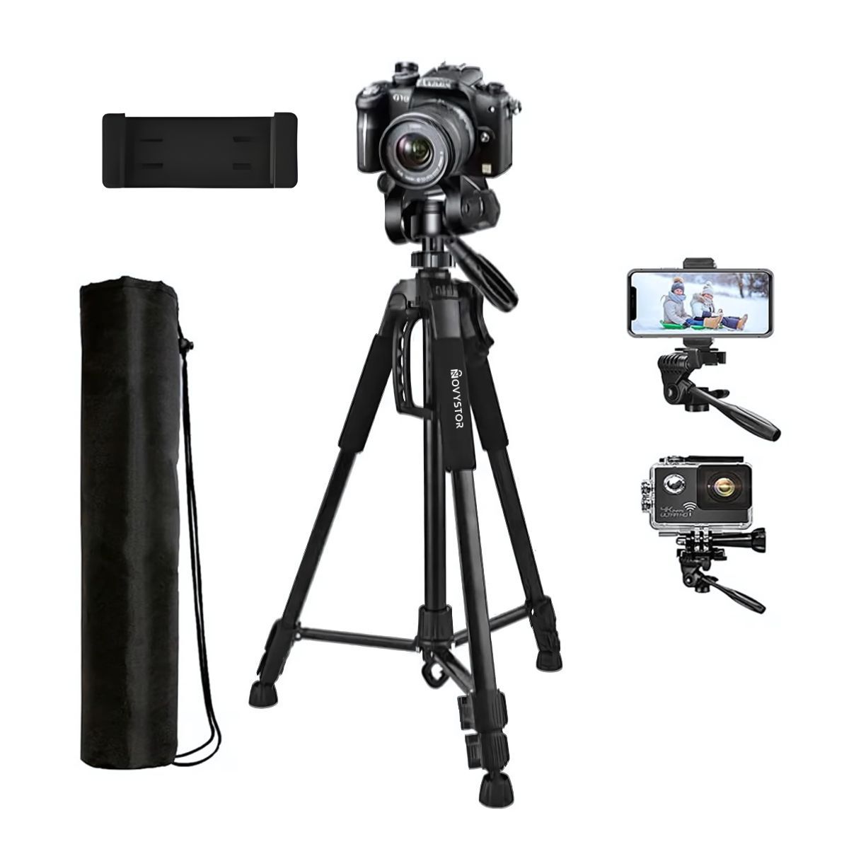 DSTARGAZE - Trípode Profesional compatible con Celular Bolso + Adaptador