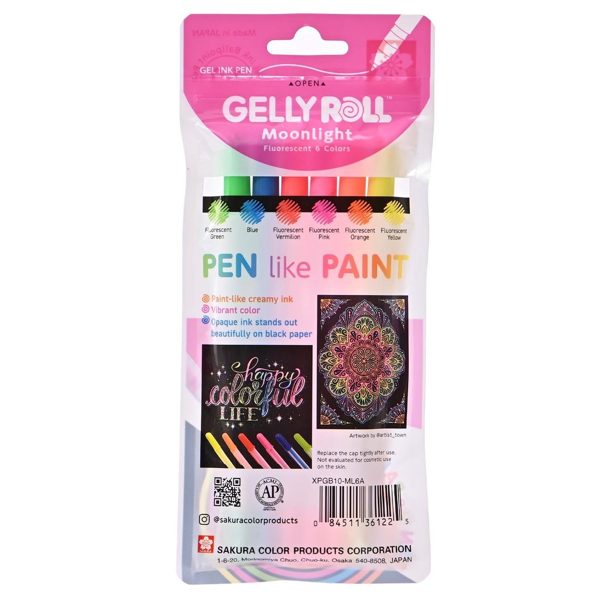 SAKURA - Lapiz Gel Gelly Roll Sakura Moonlight 6 colores