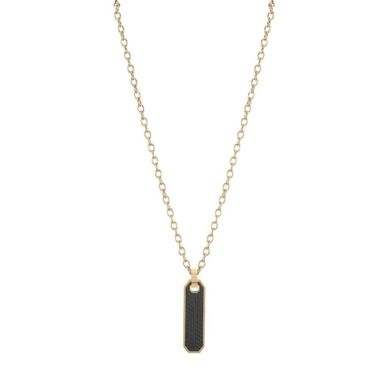 CAT - Cadena de Hombre Cat J001N00129 Dorado-Negro - Dorado
