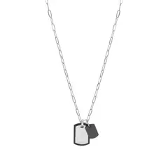 CAT - Cadena de Hombre J003N00121 Plateado-Negro - Gris