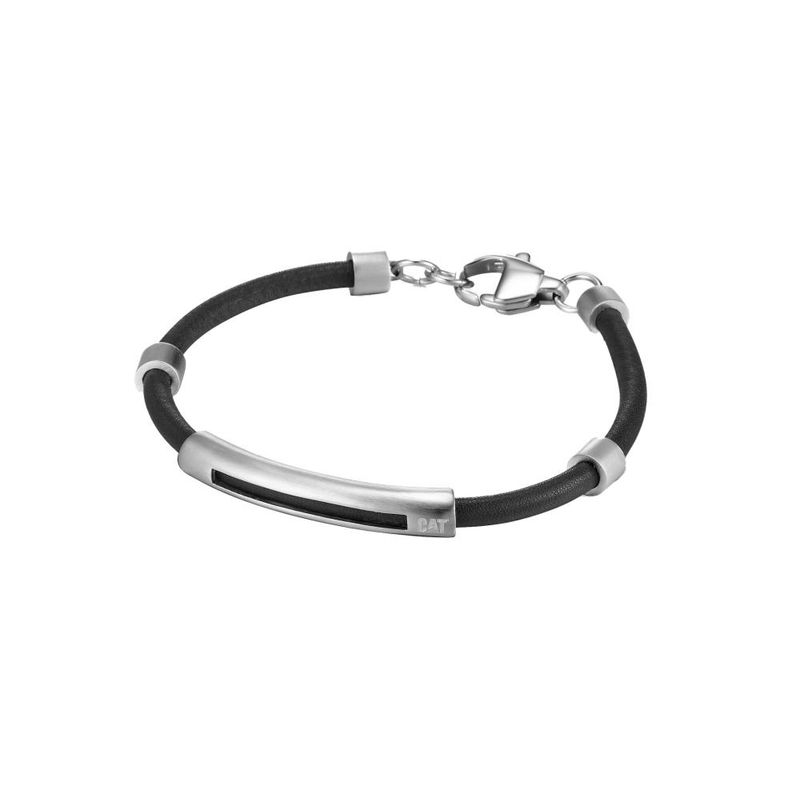CAT - Pulsera de Hombre Cat J007B10112 Plateado-Negro - Gris