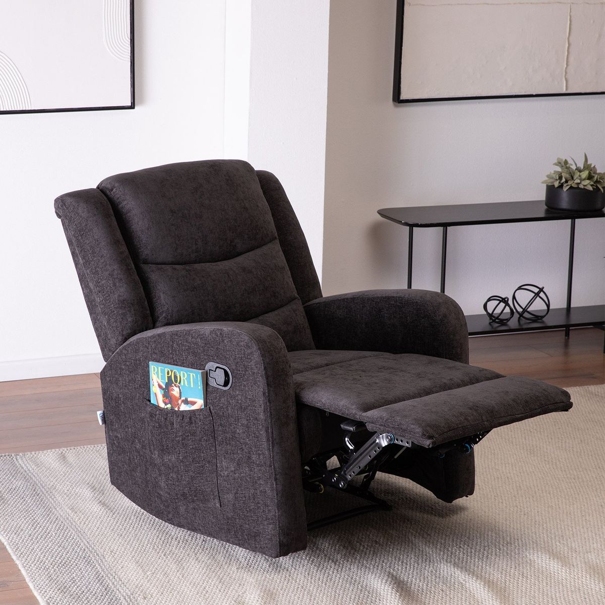 VYS SPA - BERGER RECLINABLE BLACK CON VIBROMASAJE  4 PUNTOS