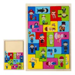 GENERICO - Tetris De Madera Juguete De Encaje Montessori