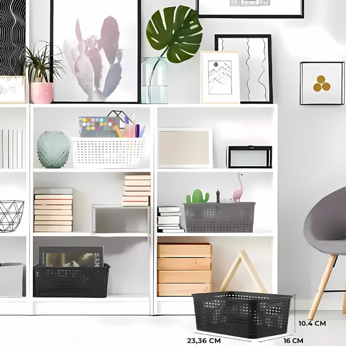 BELIDASHOP - 6 Cajas Almacenamiento Canastos Cocina Hogar Cestos Multiuso