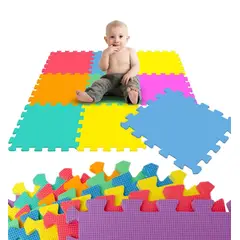 GENERICO - Alfombra piso goma eva color multicolor pack 10und 30x30