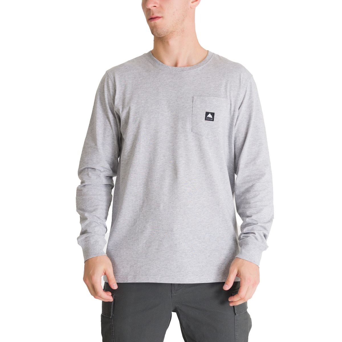 BURTON - Polera Manga Larga Hombre Colfax Gris Burton BURTON