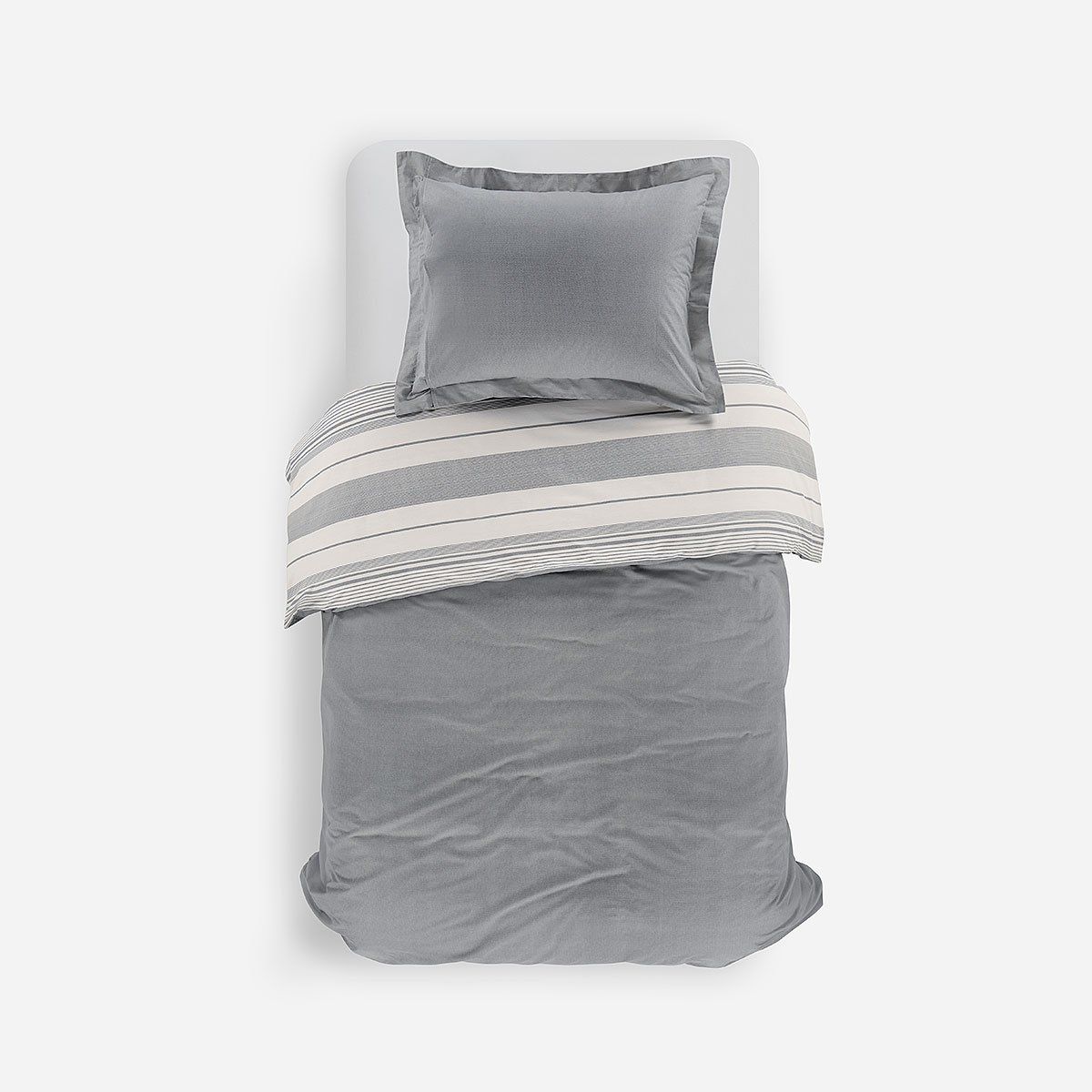 ROSEN - Funda Plumón Algodón Reversible Estampada Frigg 1,5 Plazas