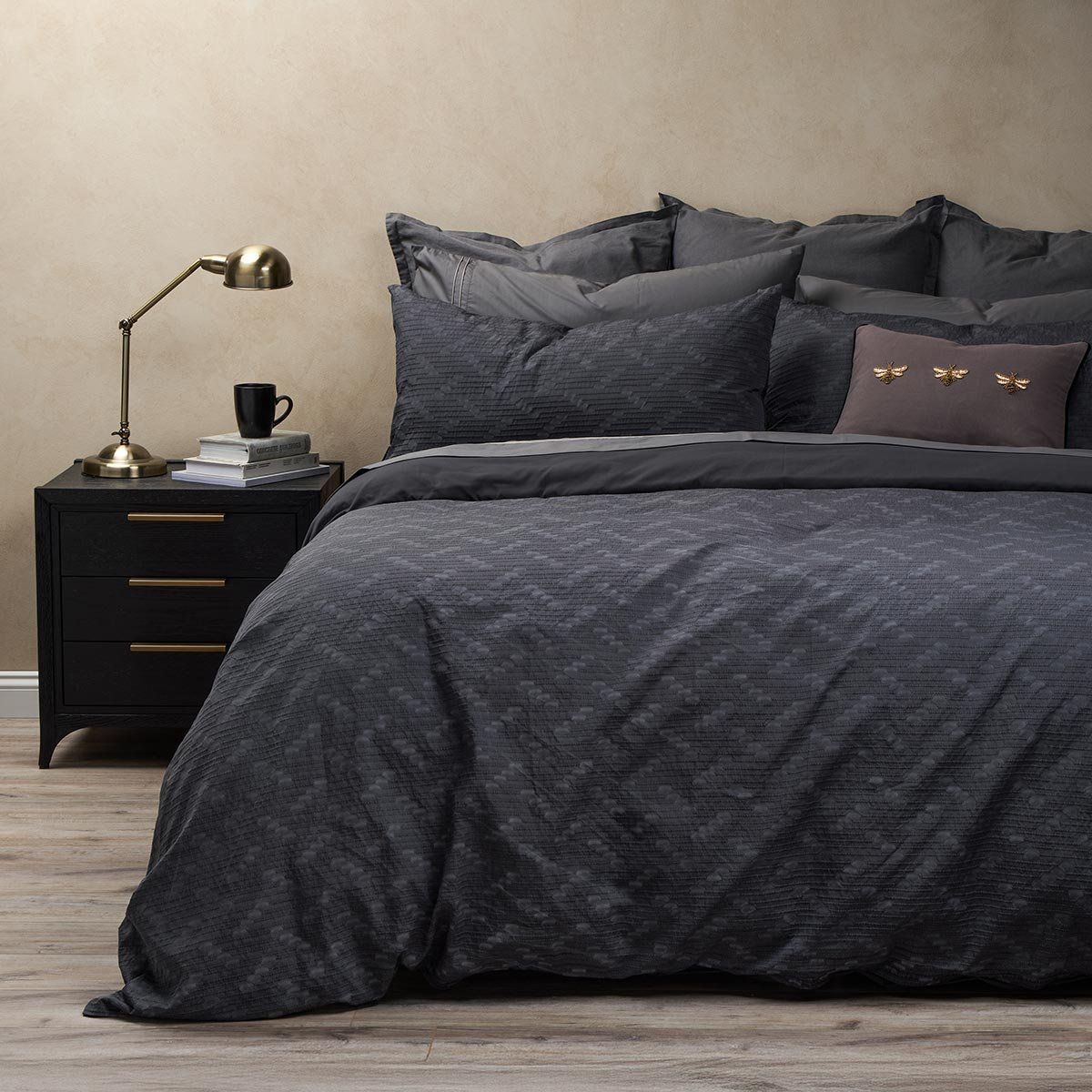 ROSEN - Funda Plumón Textura Viggo Grafito King