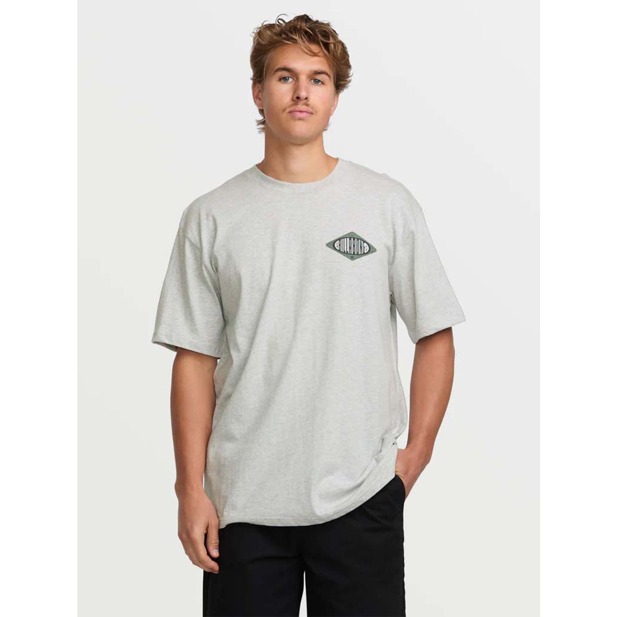 BILLABONG - Polera Manga Corta Hombre Walled Regular Gris Billabong BILLABONG