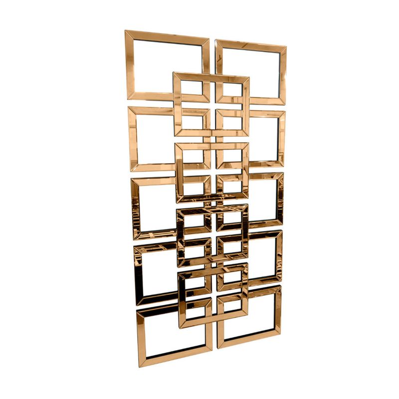 GENERICO - Espejo Decorativo Rectangular 80×160 Marco de Cuadros Espejados dorado