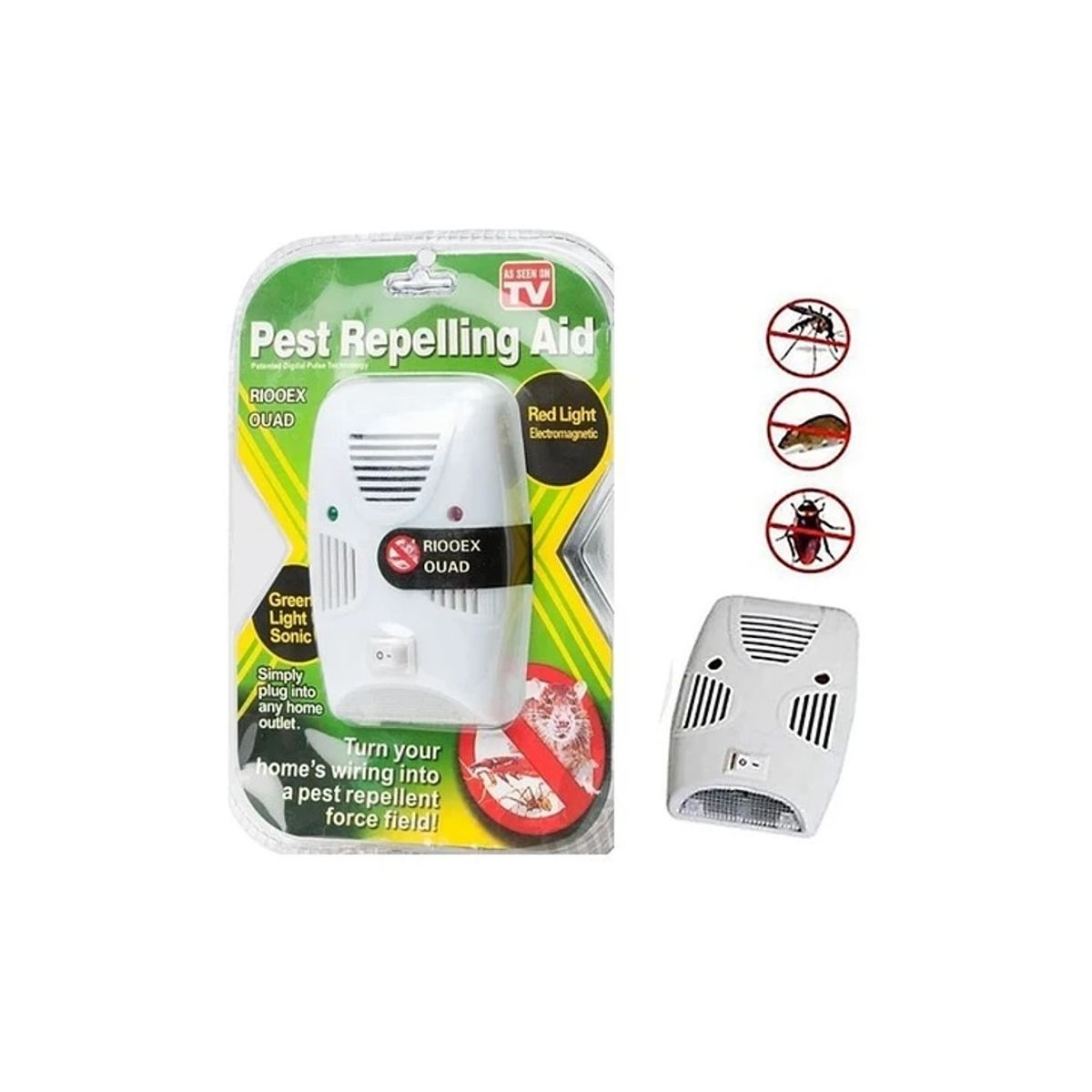 GENERICO - Repelente Ratones Rata Ultrasonido Electrónico