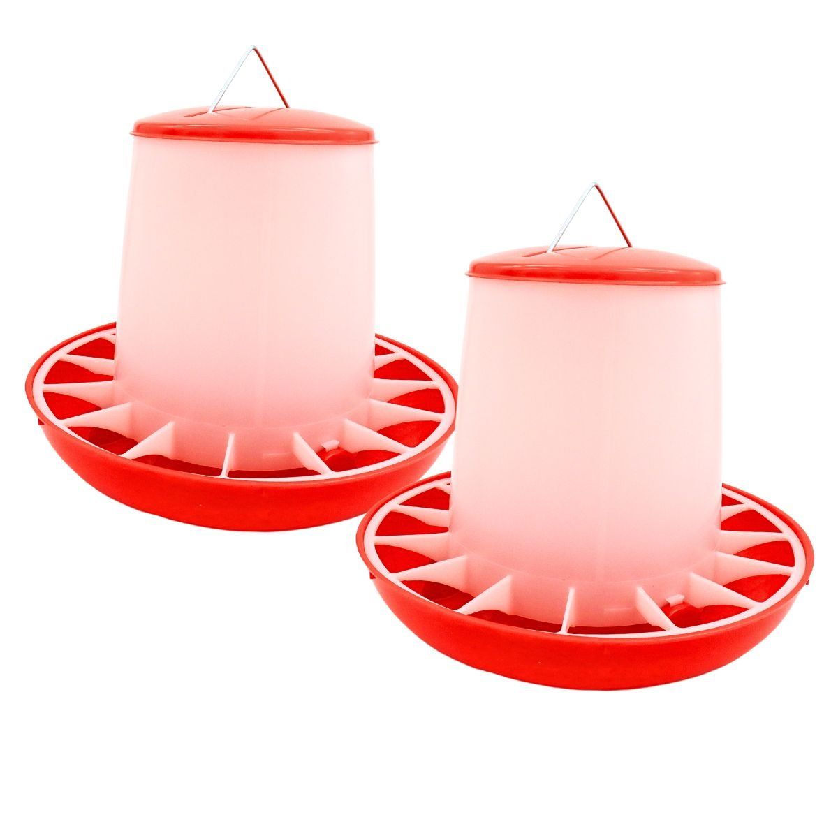 GENERICO - Pack X2 Comedero para Gallinas 9kg Aves Granja Pollos