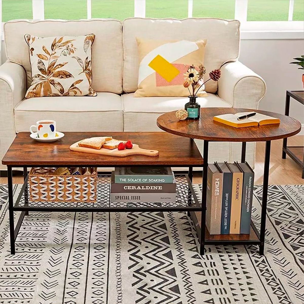 MOAD - Set de Mesas de Centro Industrial en MDF  Diseño Dúo Modular